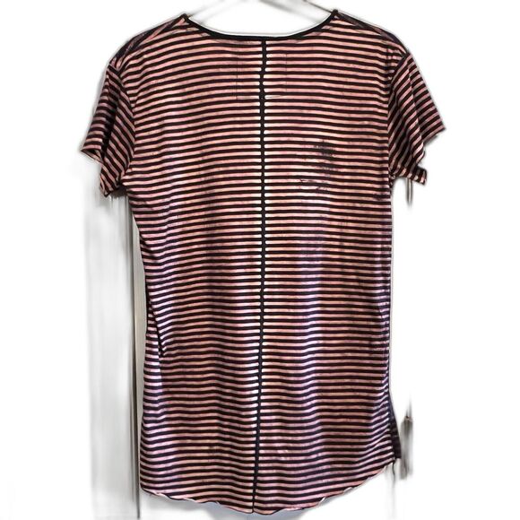 House of the Gods Nirvana Kurt Cobain Tee Women M Peach Stripe Band Y2K NWT - Picture 2 of 11